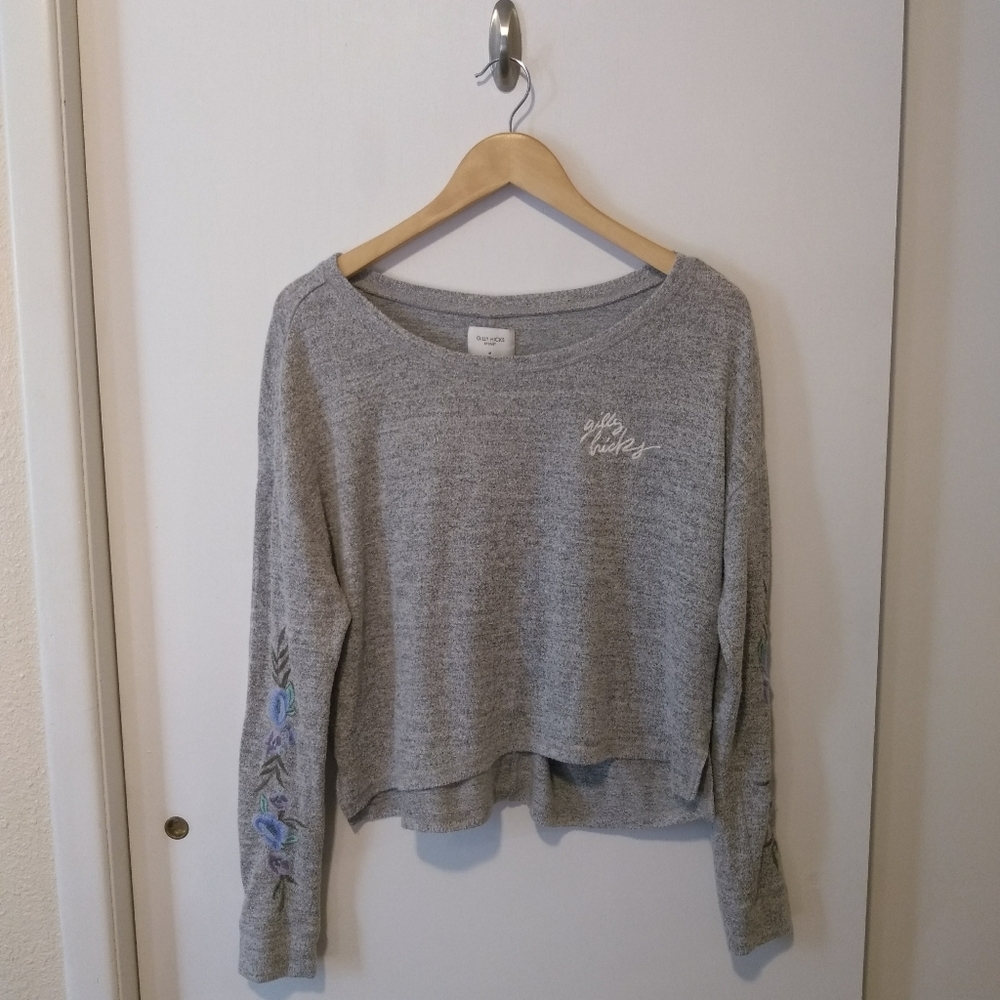 Flower Embroidered Long Sleeve